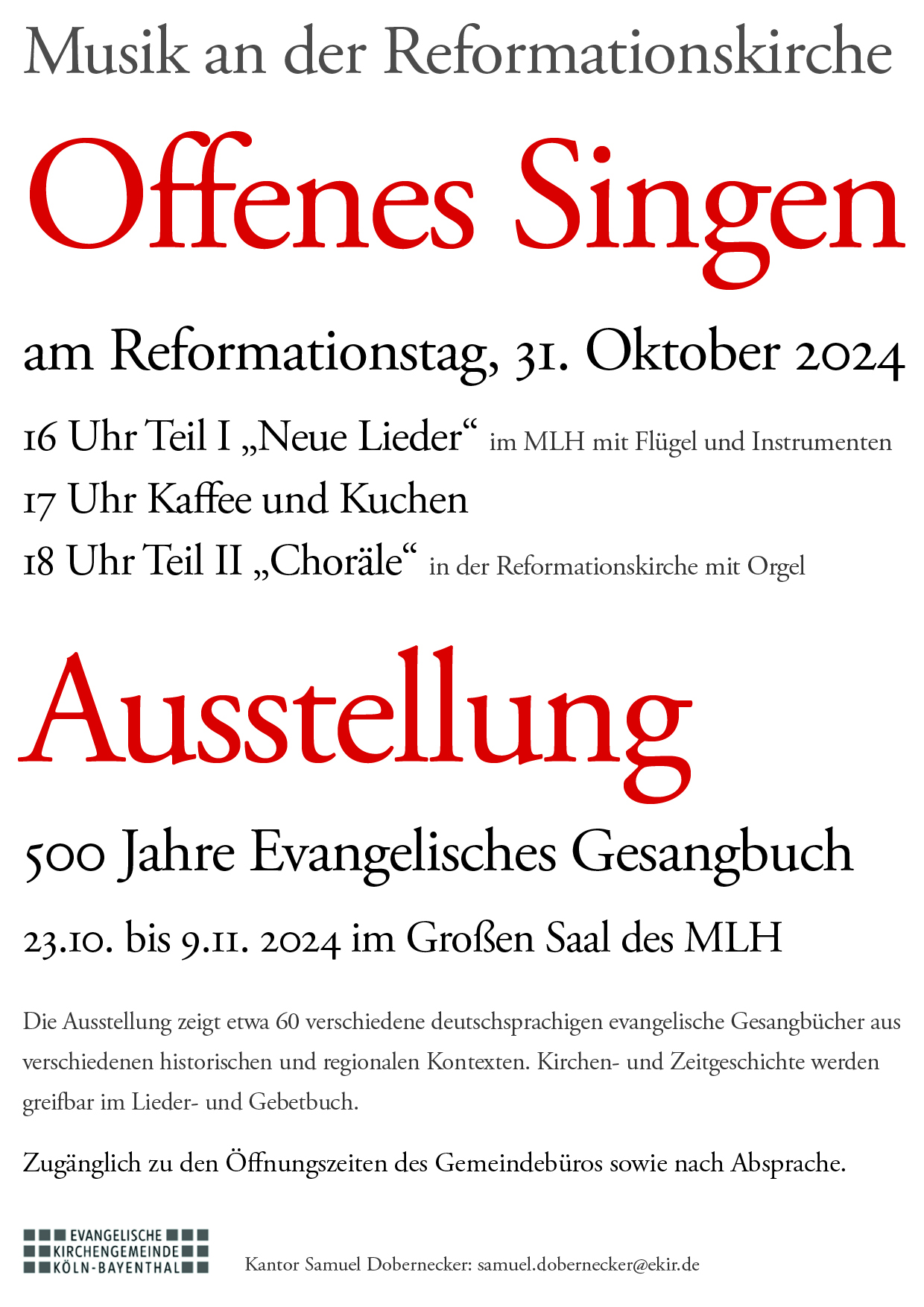 Offenes Singen und EG-Ausstellung